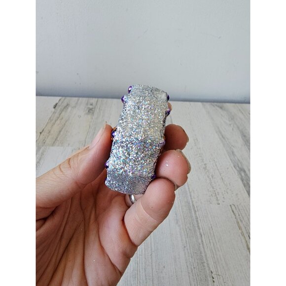 Old world OWC glitter spider web glass ornament Xmas tree - Picture 6 of 7